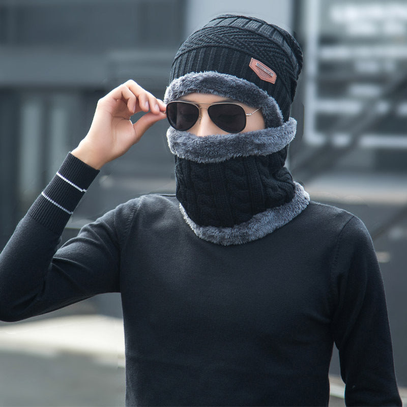 Beanie Hat Scarf Set Knit Hat Thick