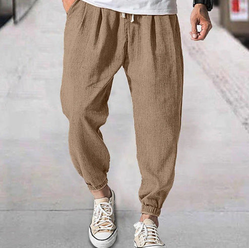 Casual Loose Men'S Summer Ankle Banded Pants