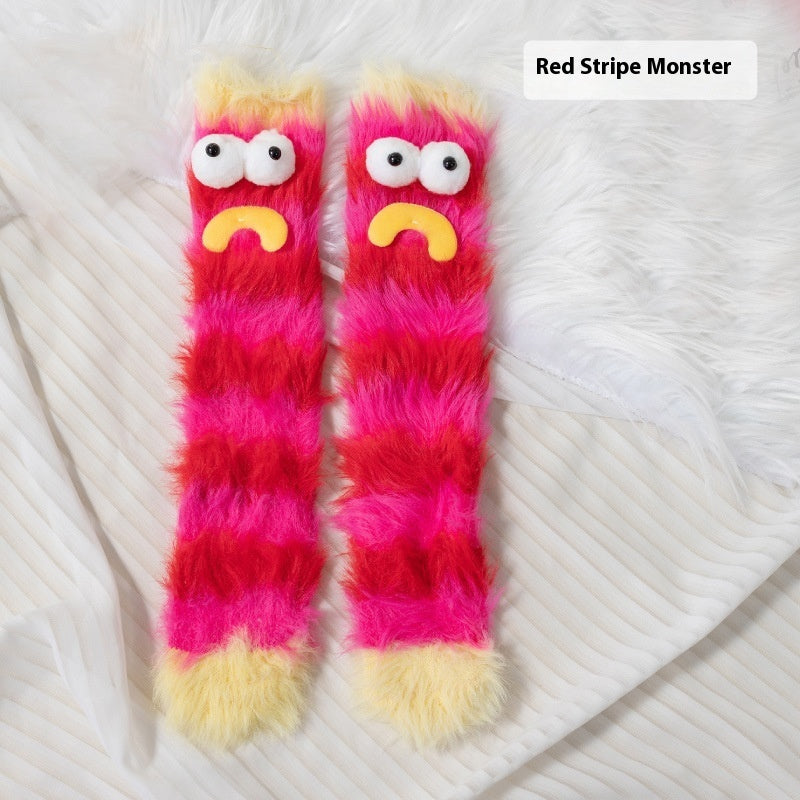 Funny Floor Thick Thermal Middle Tube Socks