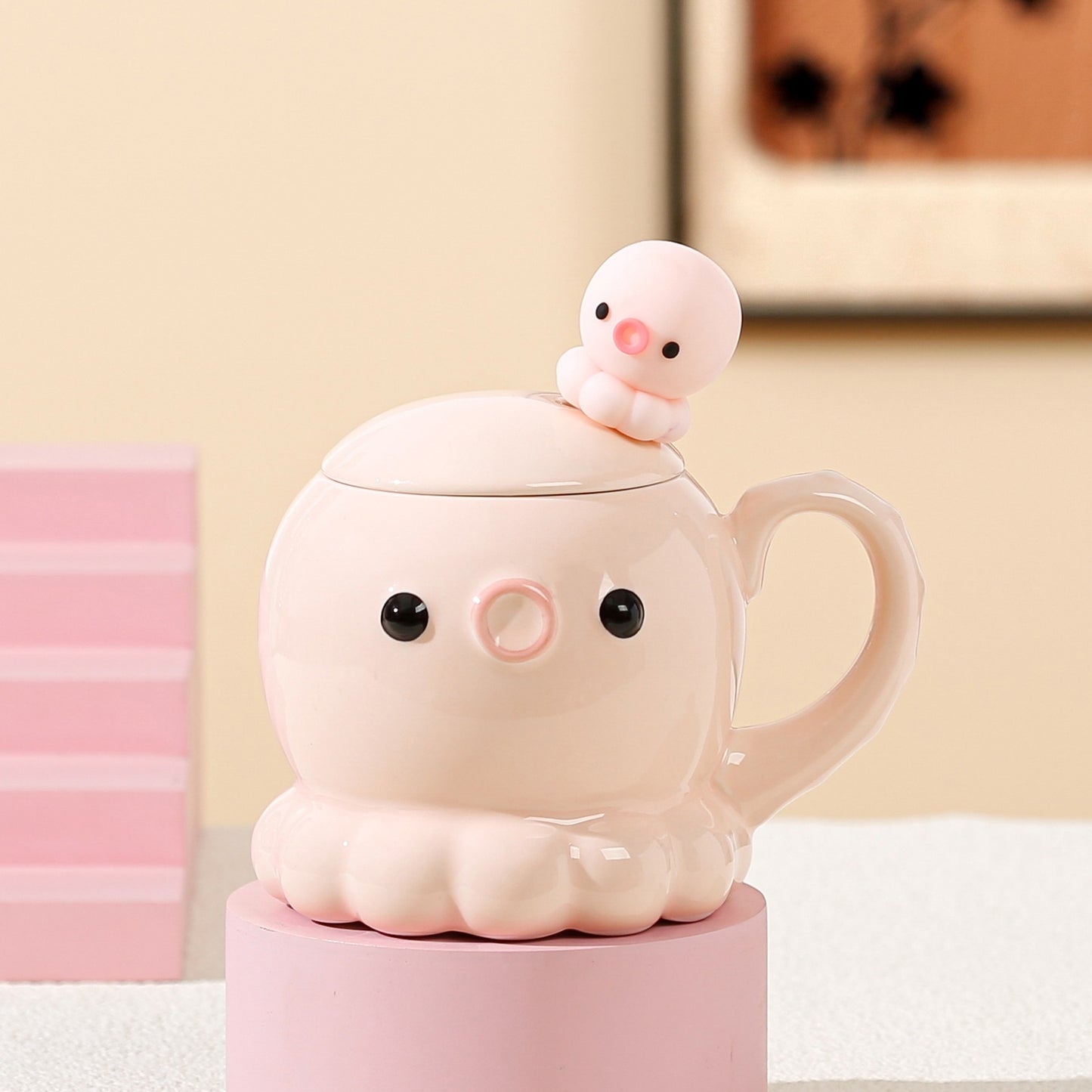 愛らしいクラゲマグカップ セラミックカップ 子供の誕生日