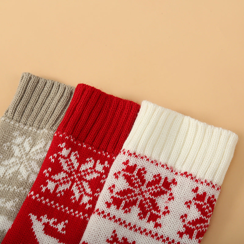 Women Socks Christmas Women Knitted Cotton Woolen
