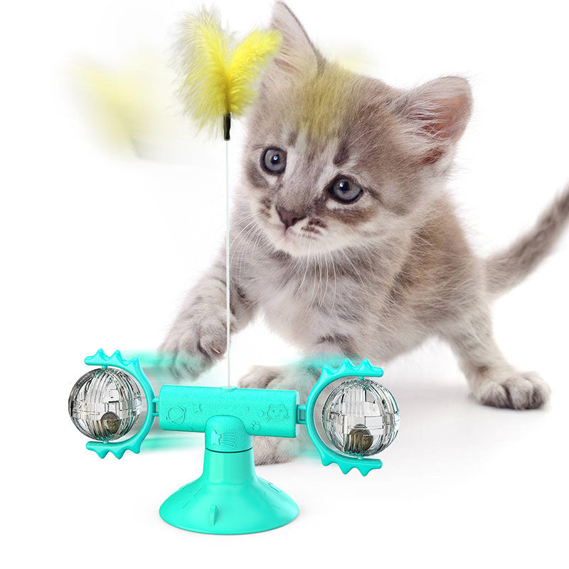 猫用回転風車多機能おもちゃ かゆみ・引っ掻き