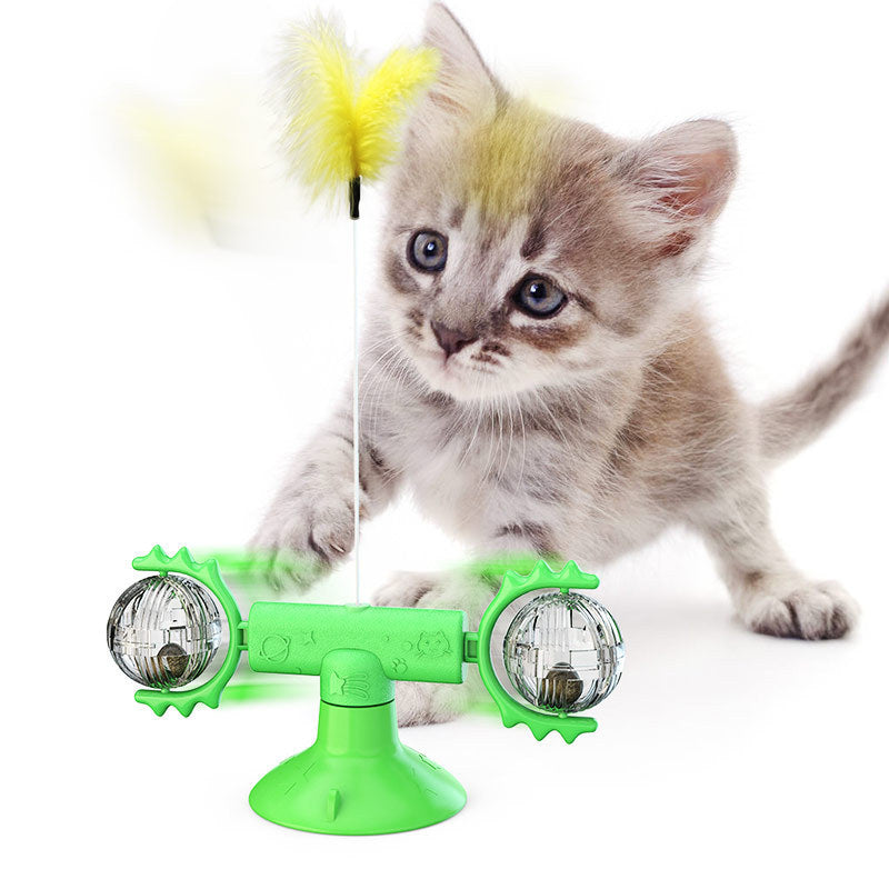 猫用回転風車多機能おもちゃ かゆみ・引っ掻き