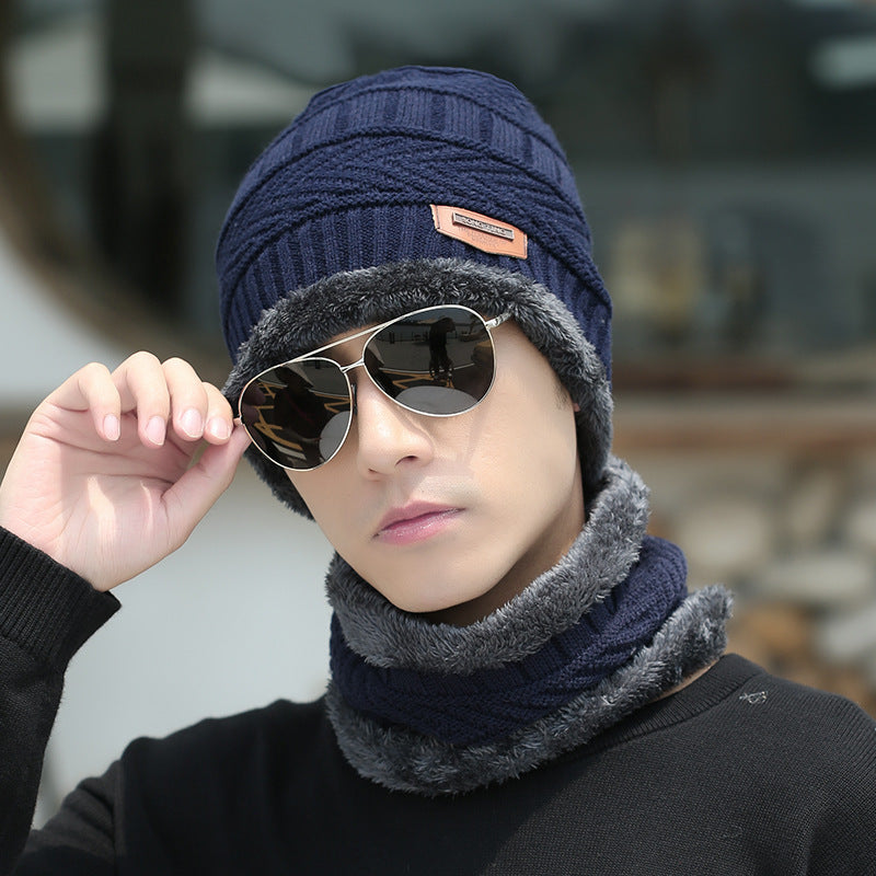Beanie Hat Scarf Set Knit Hat Thick