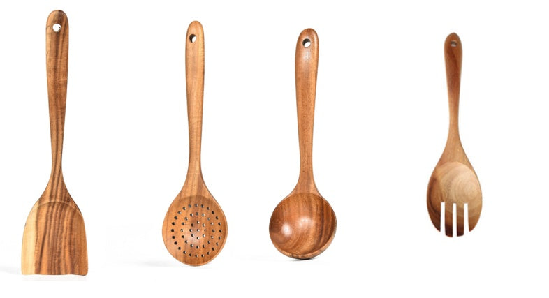 Teak Natural Wood Tableware Spoon Ladle Turner