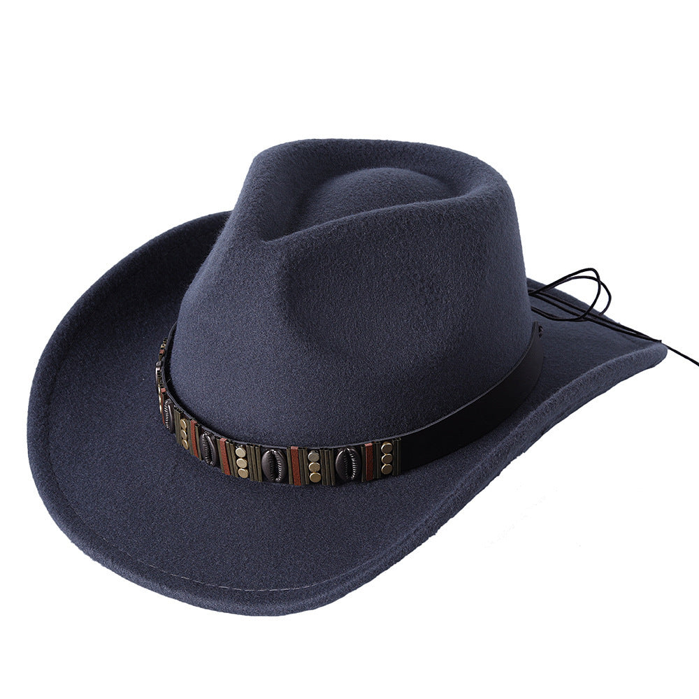 Woolen Hat Western Cowboy Top Hat Men'S