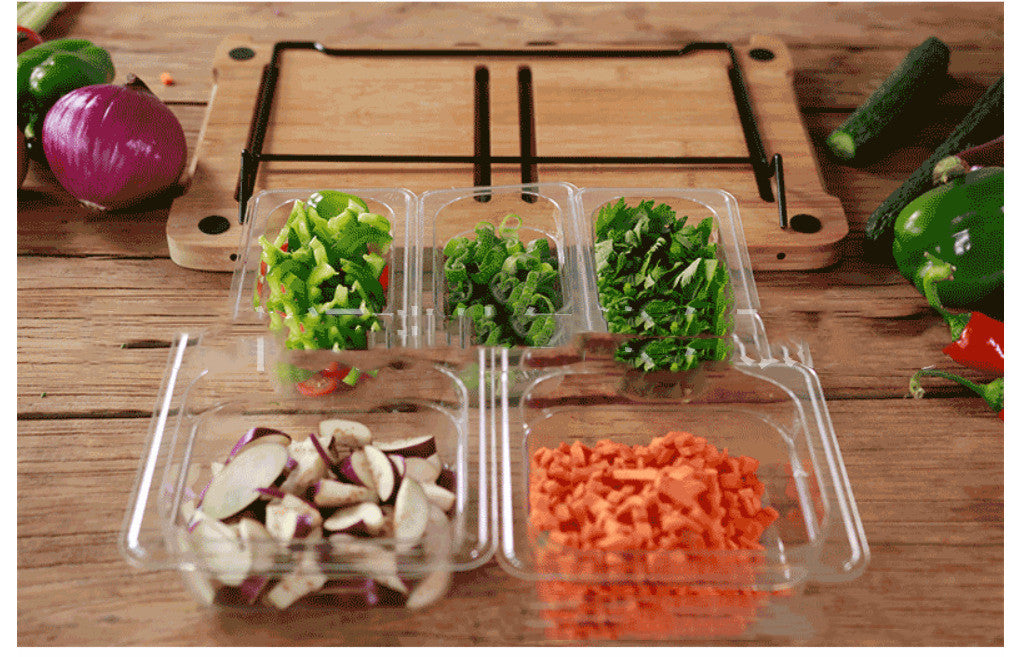 Vegetable Kitchen Cutting Board With Trays Storage