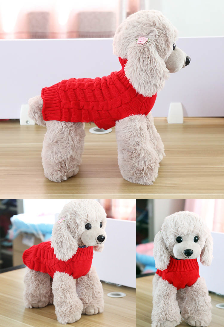 Cashmere Twisted Rope Sweater, Dog Clothes, Products