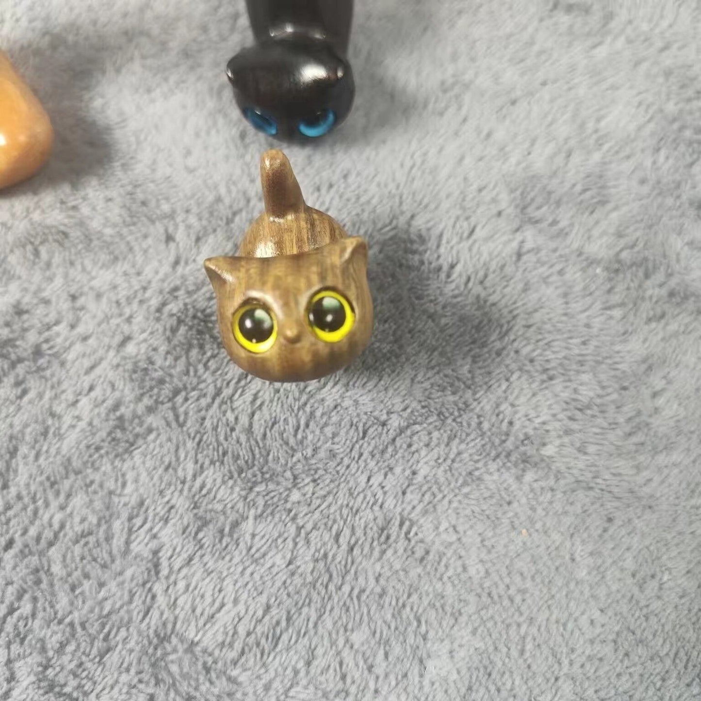 Sandalwood Kitten Ornaments Cute Hippo Mini Wooden