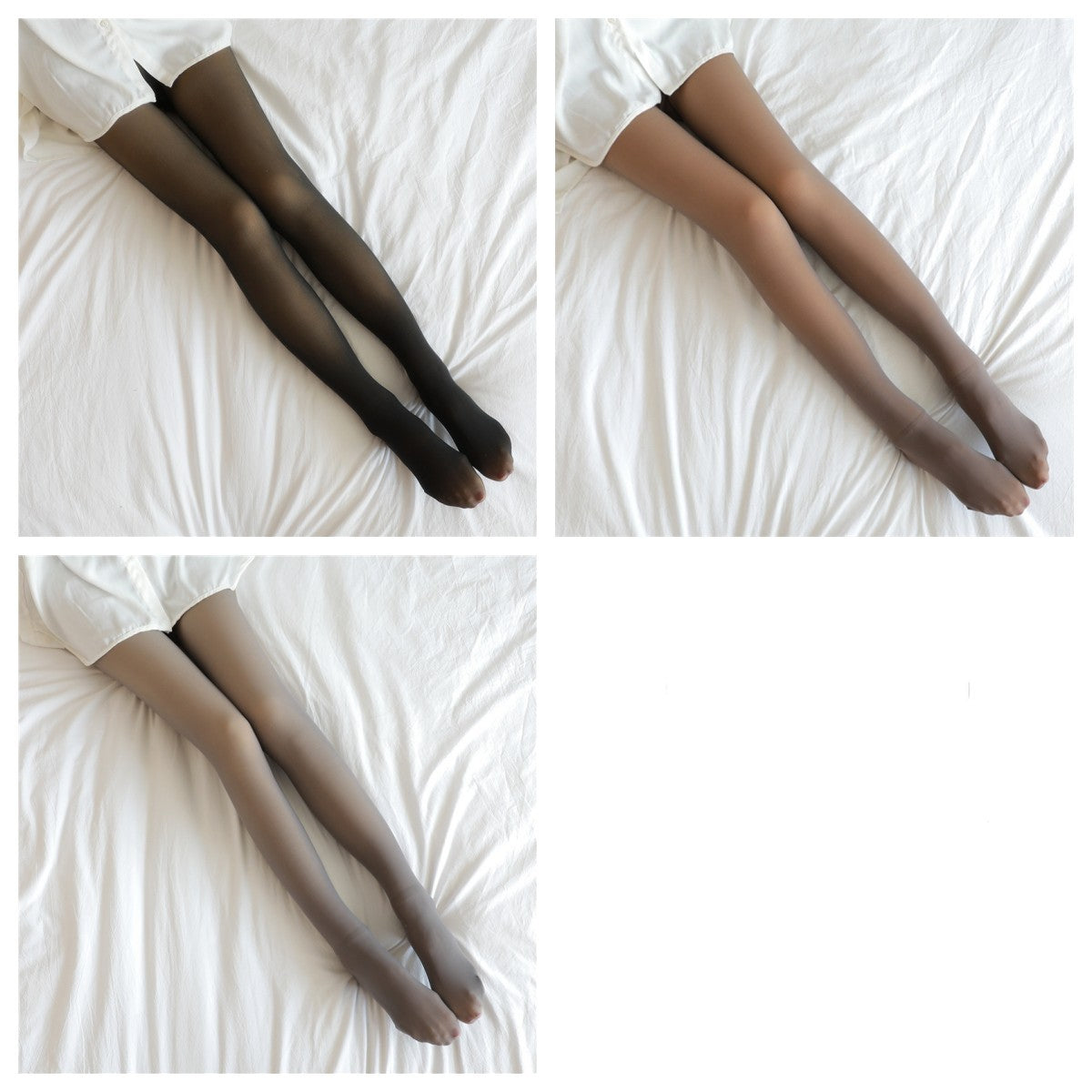 Fake Translucent Plus Size Leggings Fleece Lined