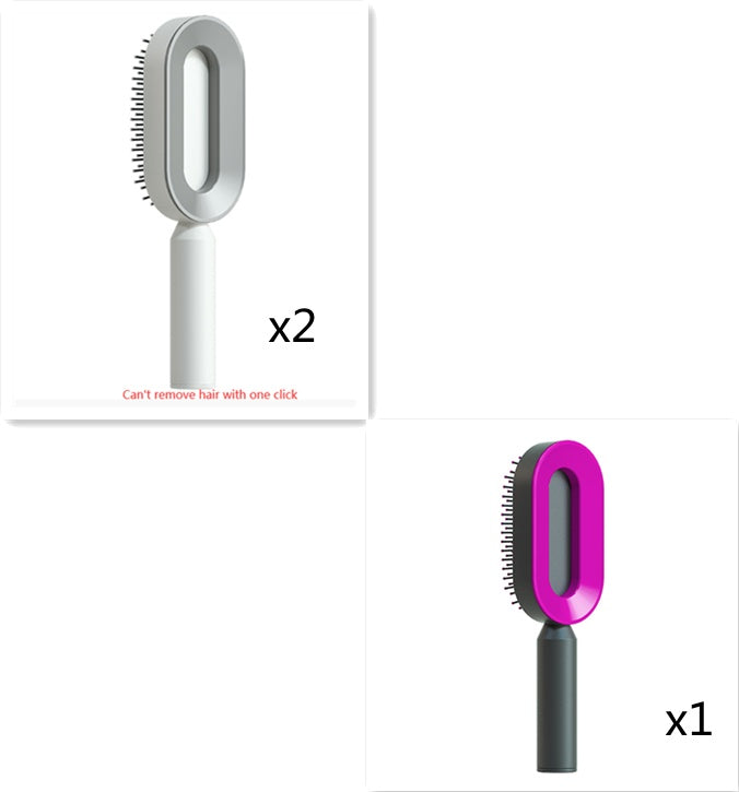 Self Cleaning Hair Brush For One-Key Cleaning