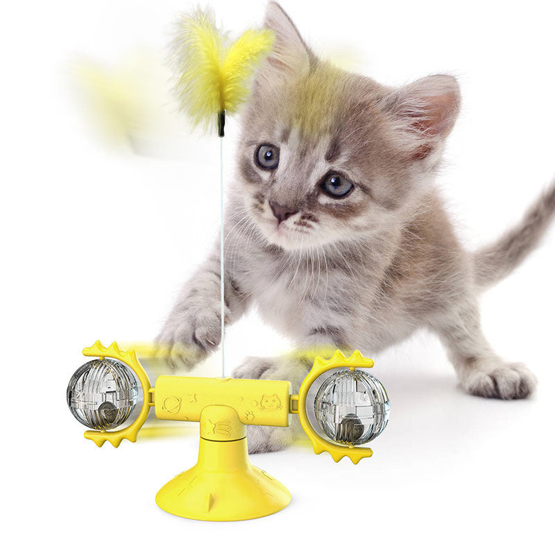猫用回転風車多機能おもちゃ かゆみ・引っ掻き