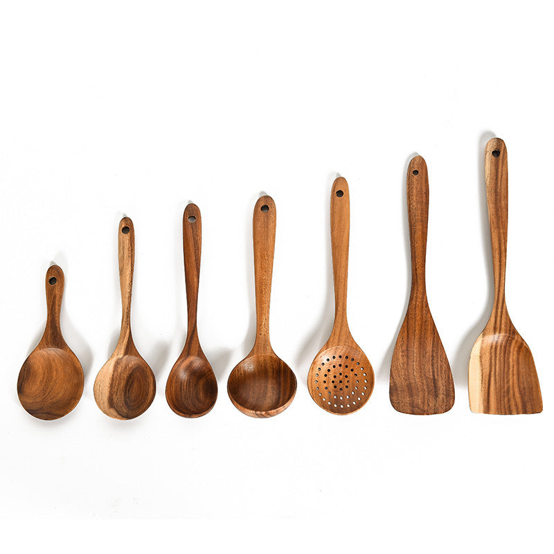 Teak Natural Wood Tableware Spoon Ladle Turner