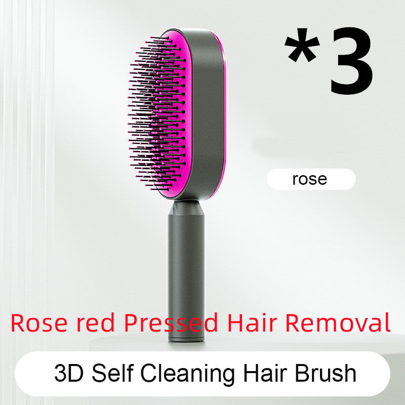 Self Cleaning Hair Brush For One-Key Cleaning