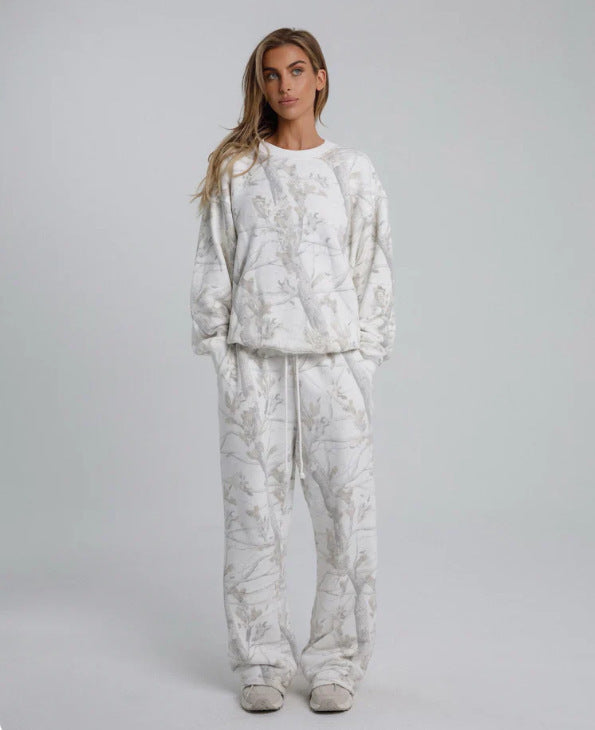2024 Autumn Two Piece Sets Women Camouflage