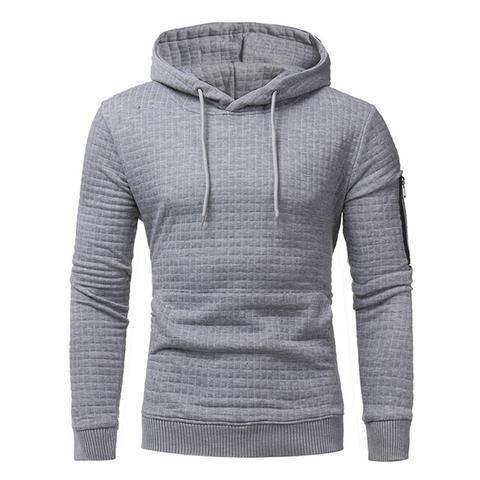 Men Sweatshirt Hoodie With Arm Zipper Sleeve