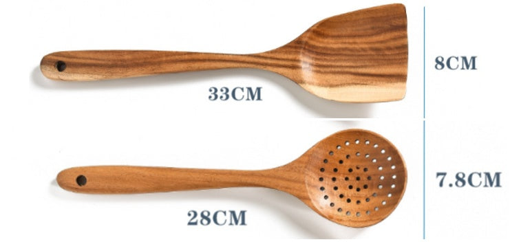 Teak Natural Wood Tableware Spoon Ladle Turner
