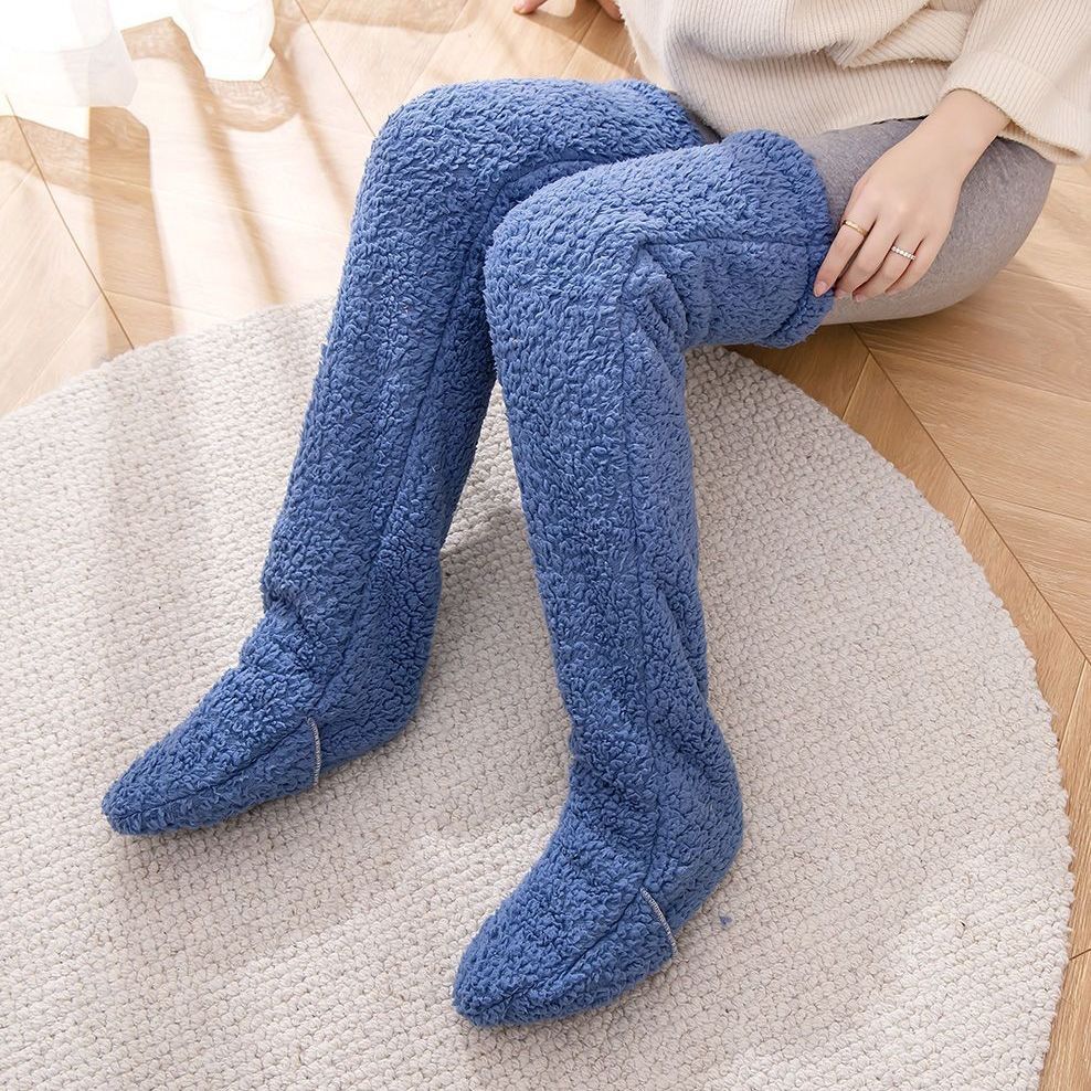 Over Knee High Fuzzy Socks Cold Leg