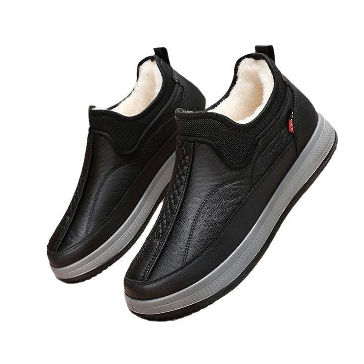 Warm Fleece Snow Boots Round-Toed Platform Ankle
