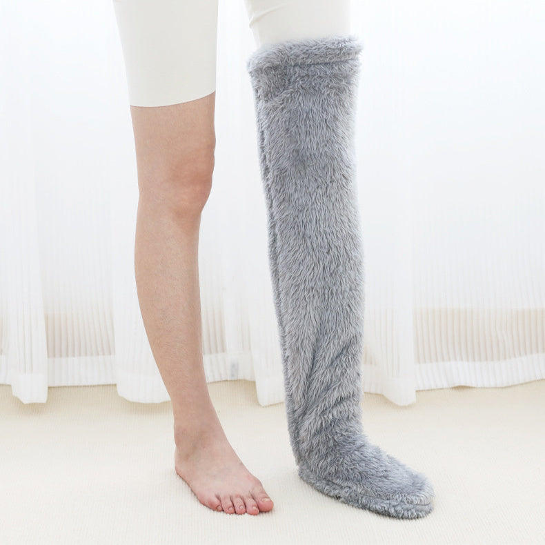 Over Knee High Fuzzy Socks Cold Leg