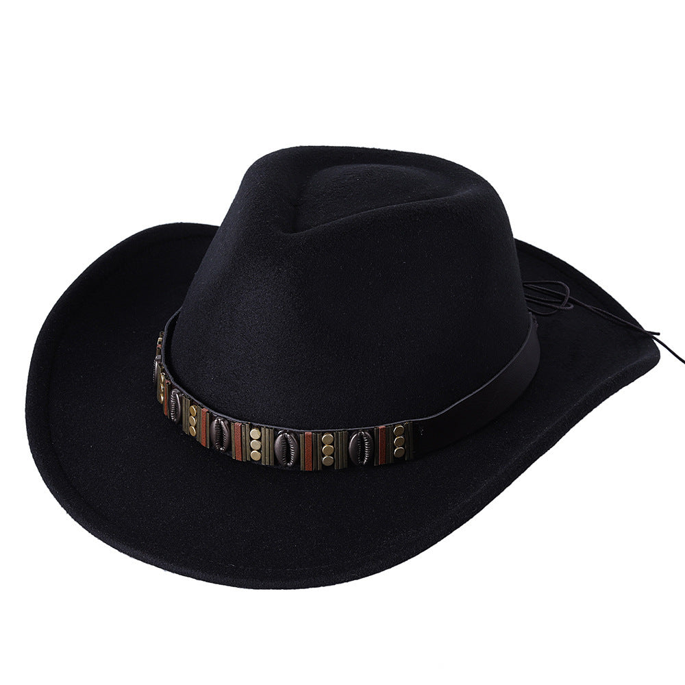 Woolen Hat Western Cowboy Top Hat Men'S