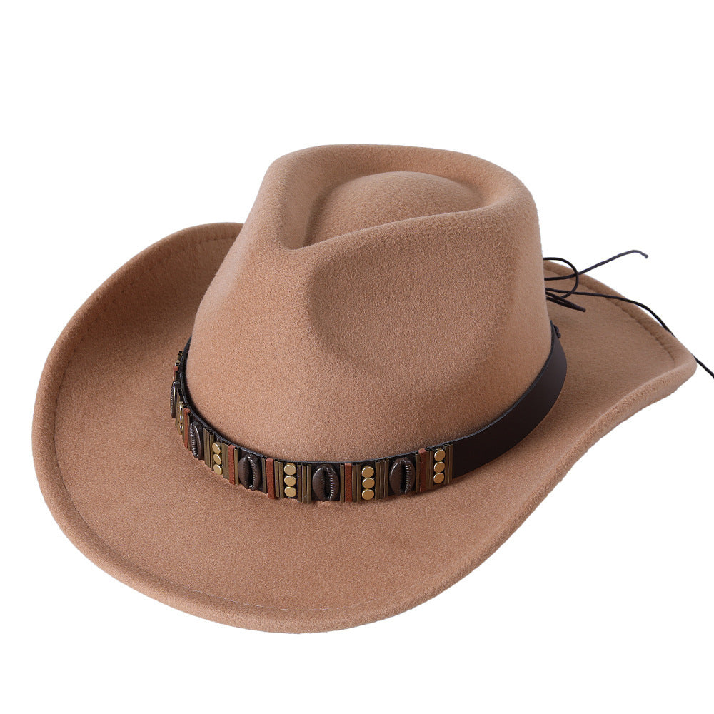 Woolen Hat Western Cowboy Top Hat Men'S