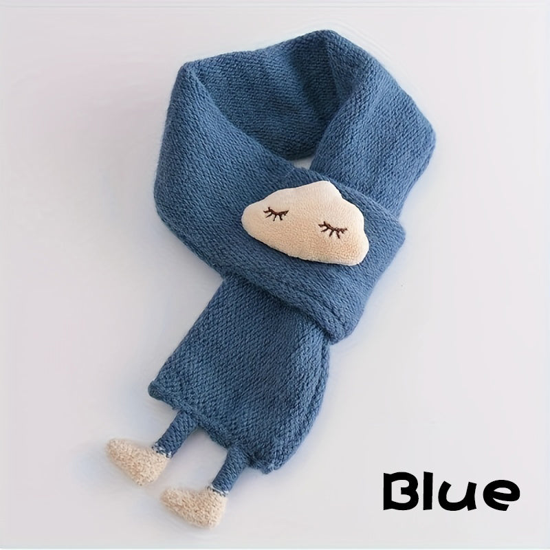 Children'S Scarf, Girls Knitted Scarf, Cloud Neck