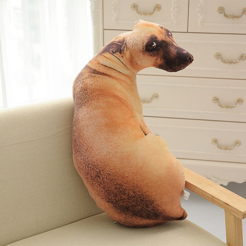 Funny 3D Dog Print Throw Pillow Creative