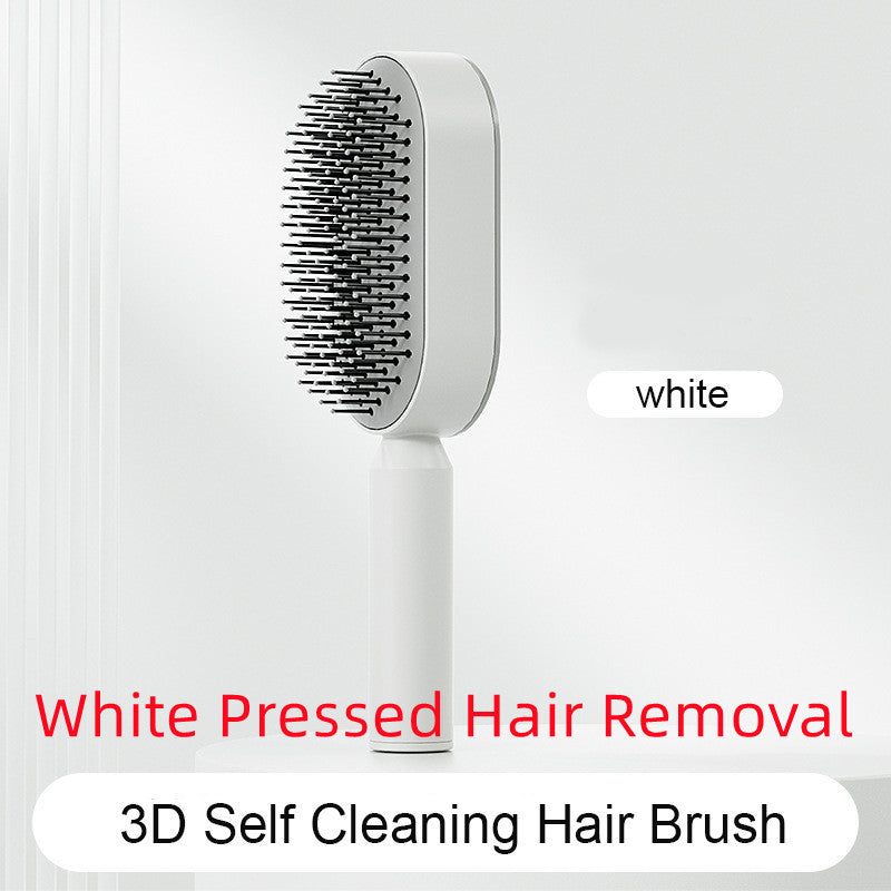 Self Cleaning Hair Brush For One-Key Cleaning