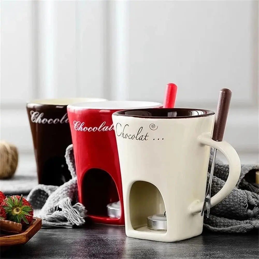 Fondue Mug Set Personal Mini Fondue Pots