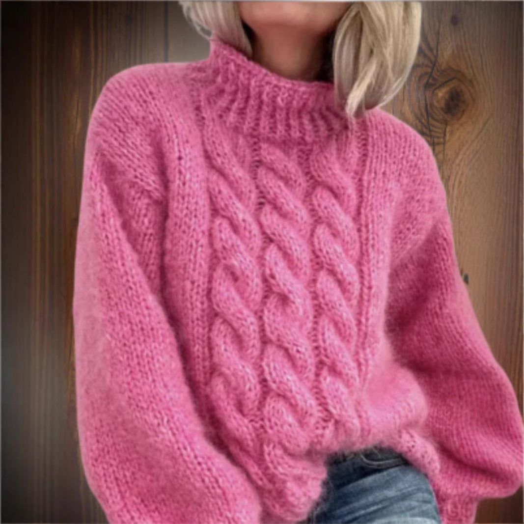 European And American Women'S Turtleneck Pullover Thick