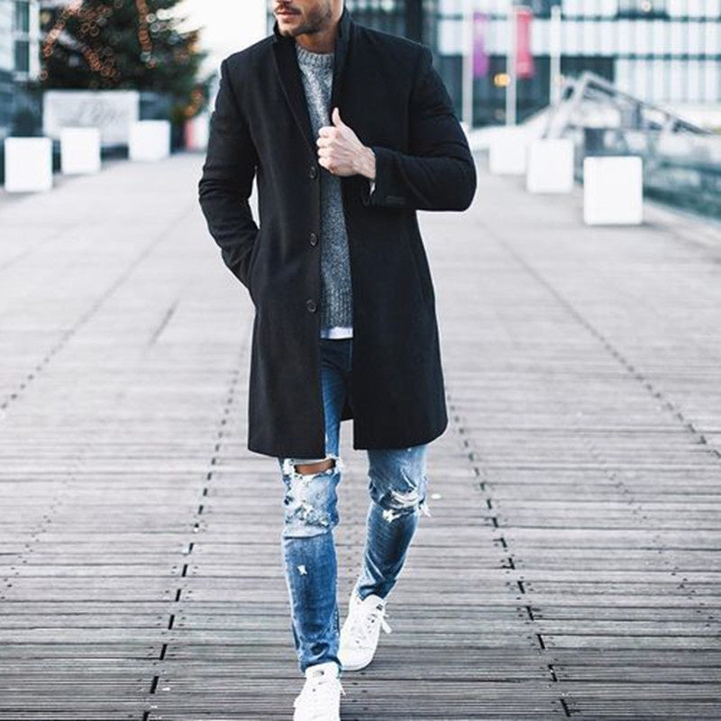 Men'S Trench Jackets Coats Overcoat Classic Jackets