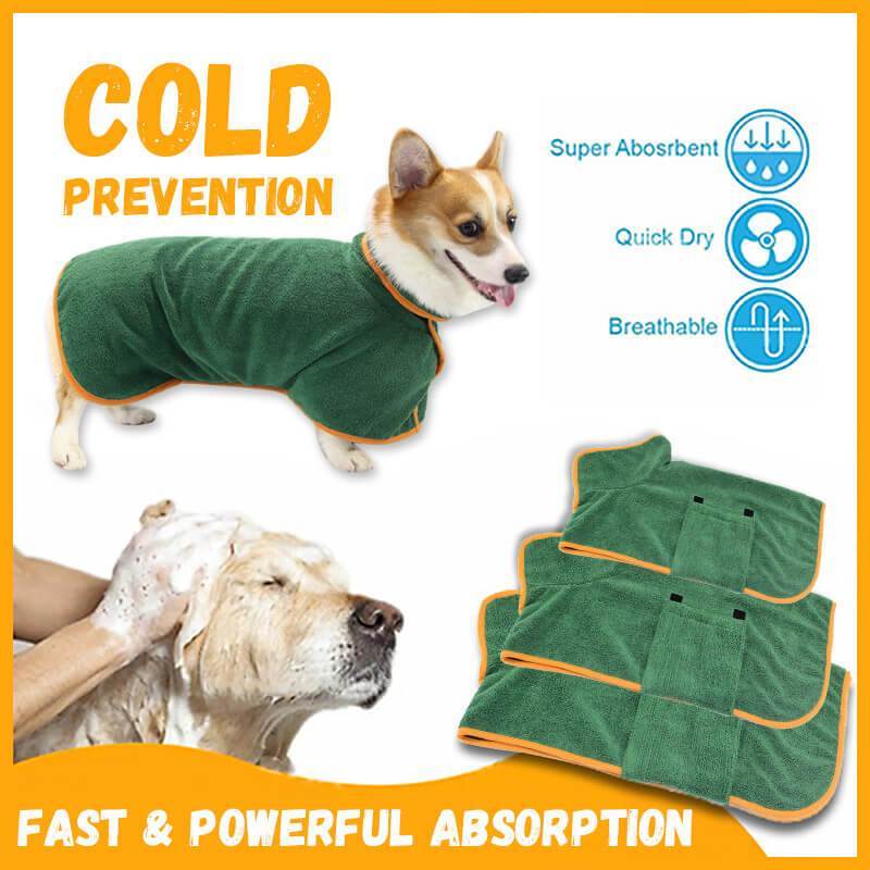Absorbent Bathrobe With Waist-Wrapped Microfiber