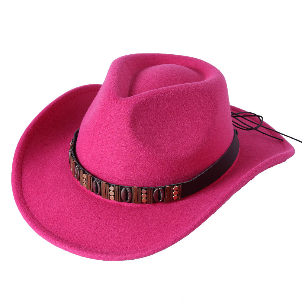 Woolen Hat Western Cowboy Top Hat Men'S