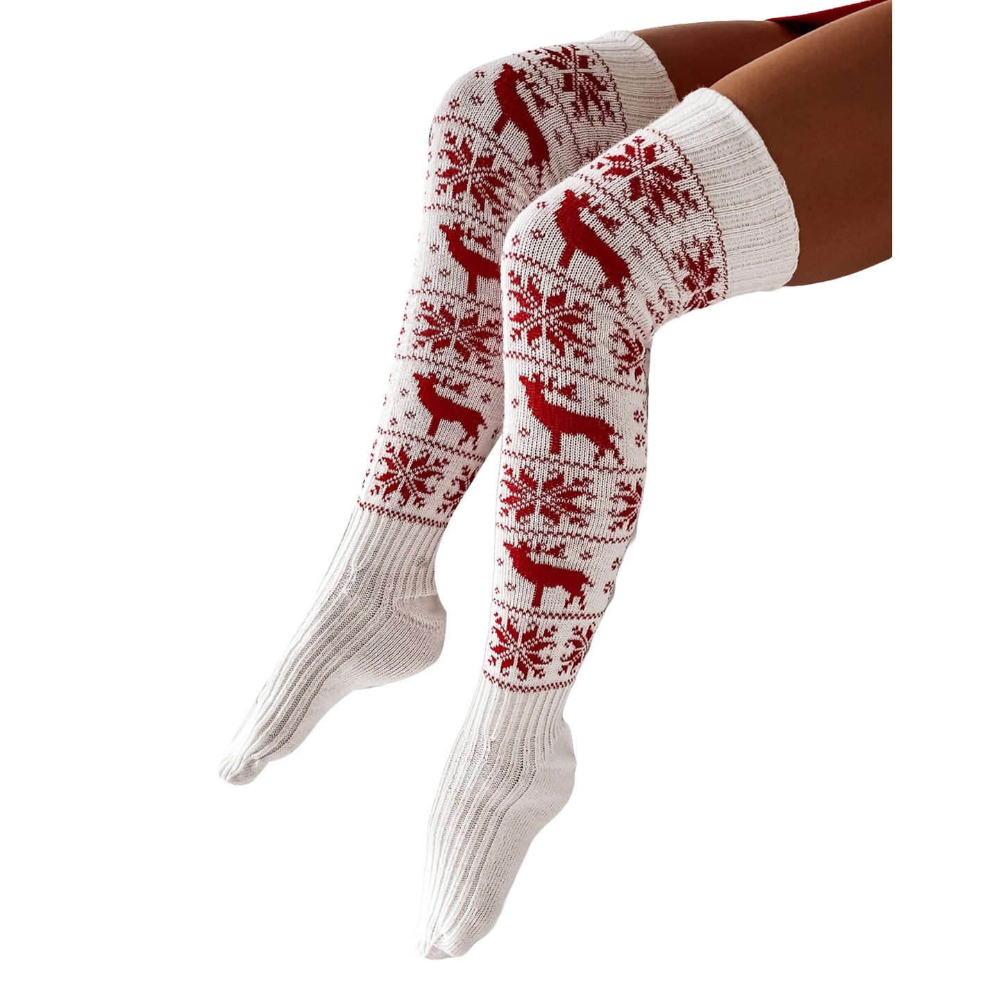 Women Socks Christmas Women Knitted Cotton Woolen