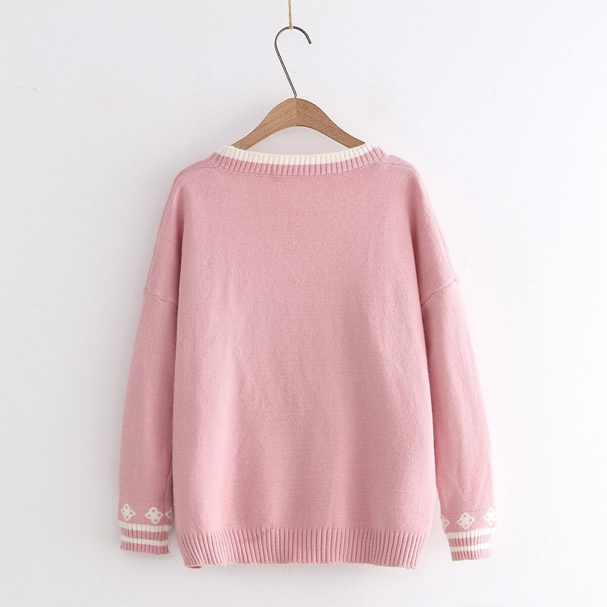 Loose Solid Color Rabbit Cardigan