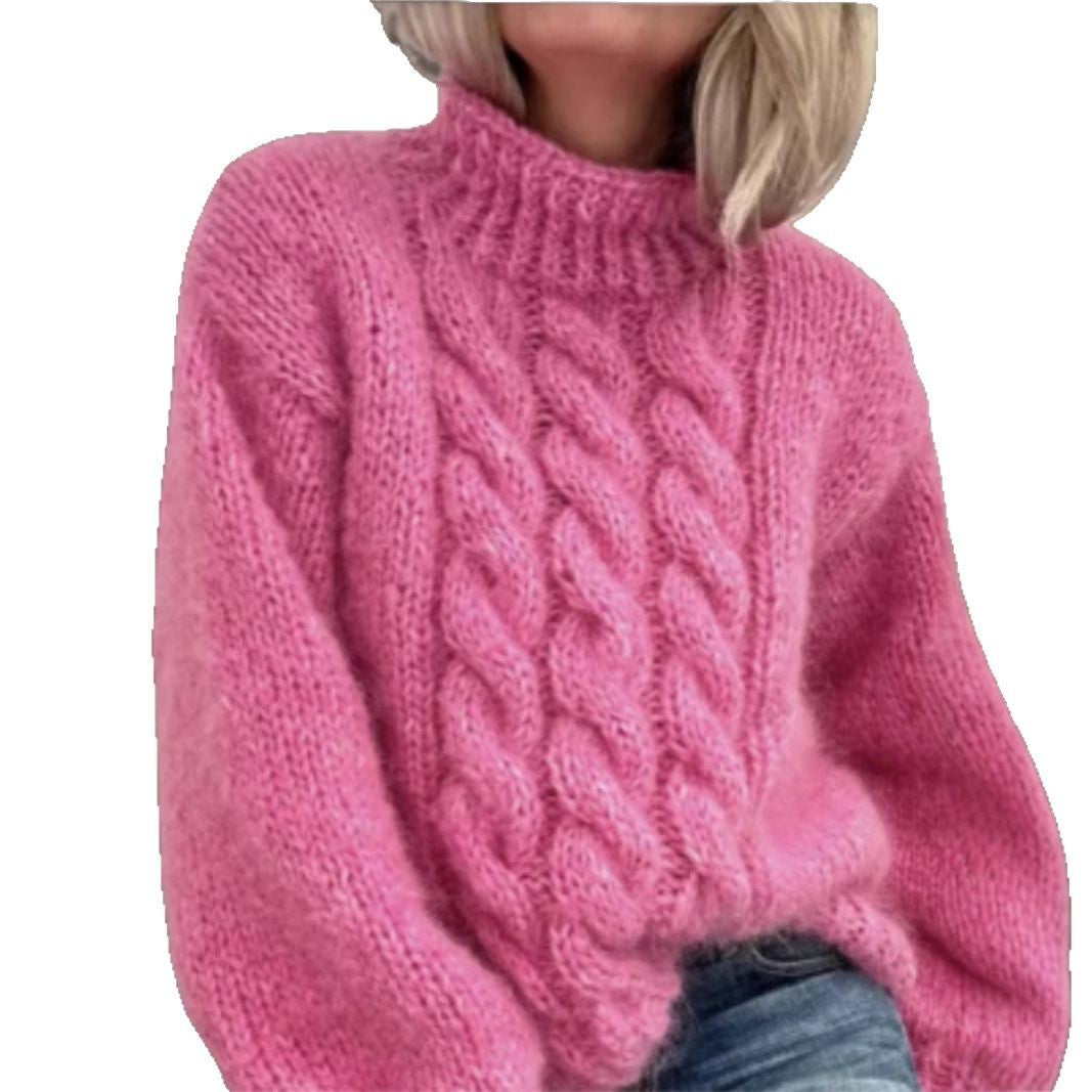 European And American Women'S Turtleneck Pullover Thick