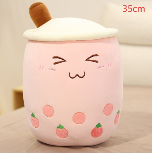 Cute Fruit Drink Plush Stuffed Soft Strawberry