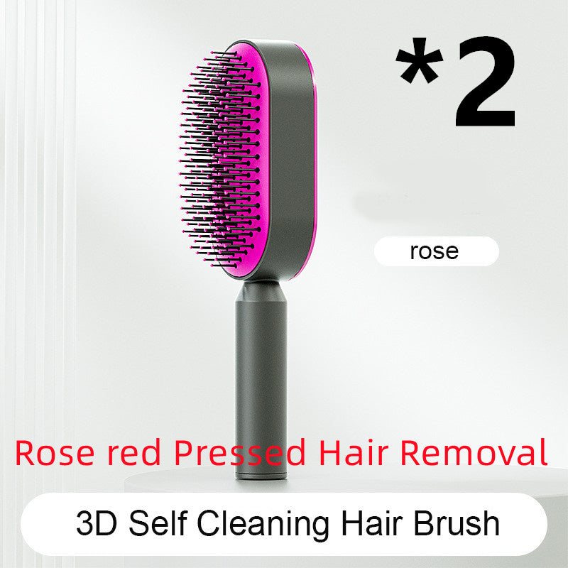 Self Cleaning Hair Brush For One-Key Cleaning