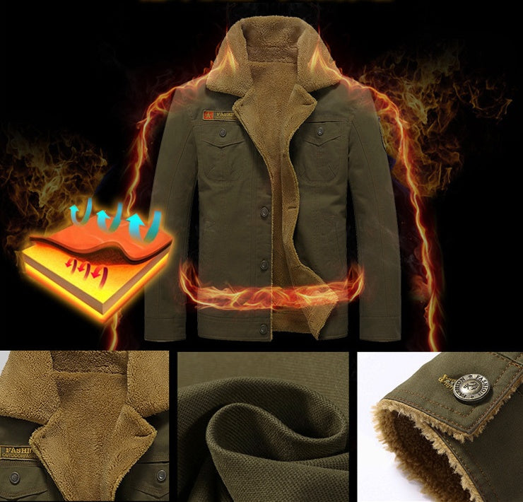 Plus Velvet Thick Lapels Uniforms Air Force