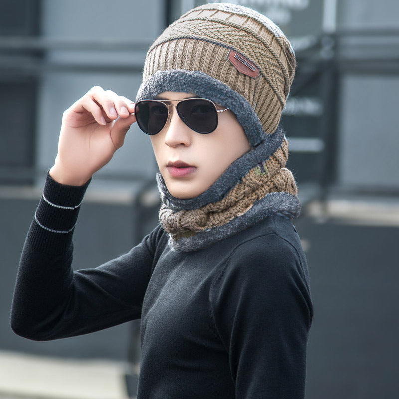 Beanie Hat Scarf Set Knit Hat Thick