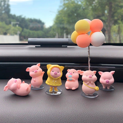 カーアクセサリー 豚 クリエイティブ 漫画 かわいい車