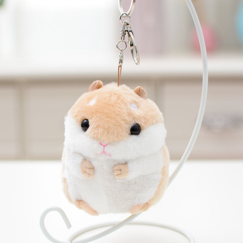 Cute Hamster Plush Toy Doll Schoolbag Pendant