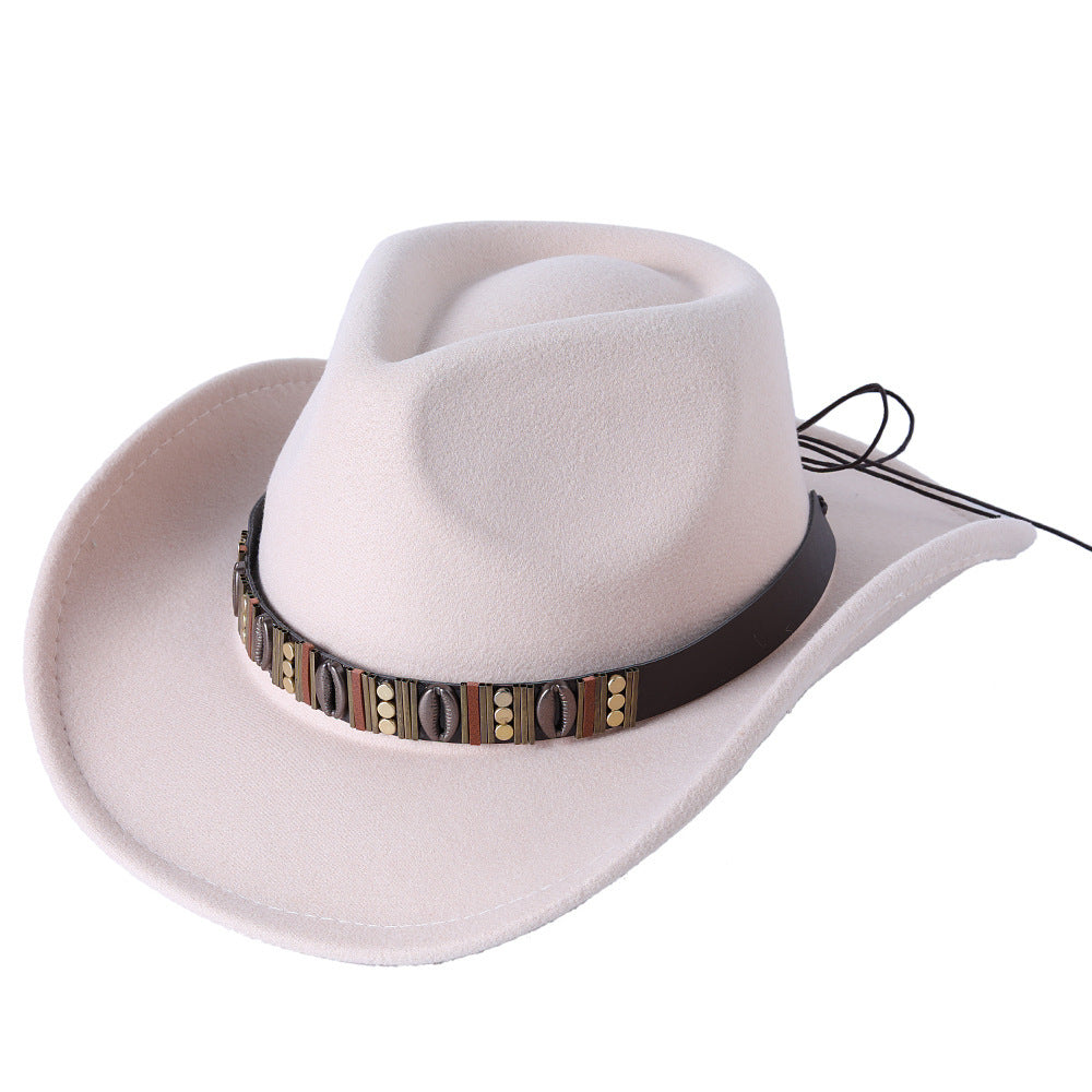 Woolen Hat Western Cowboy Top Hat Men'S