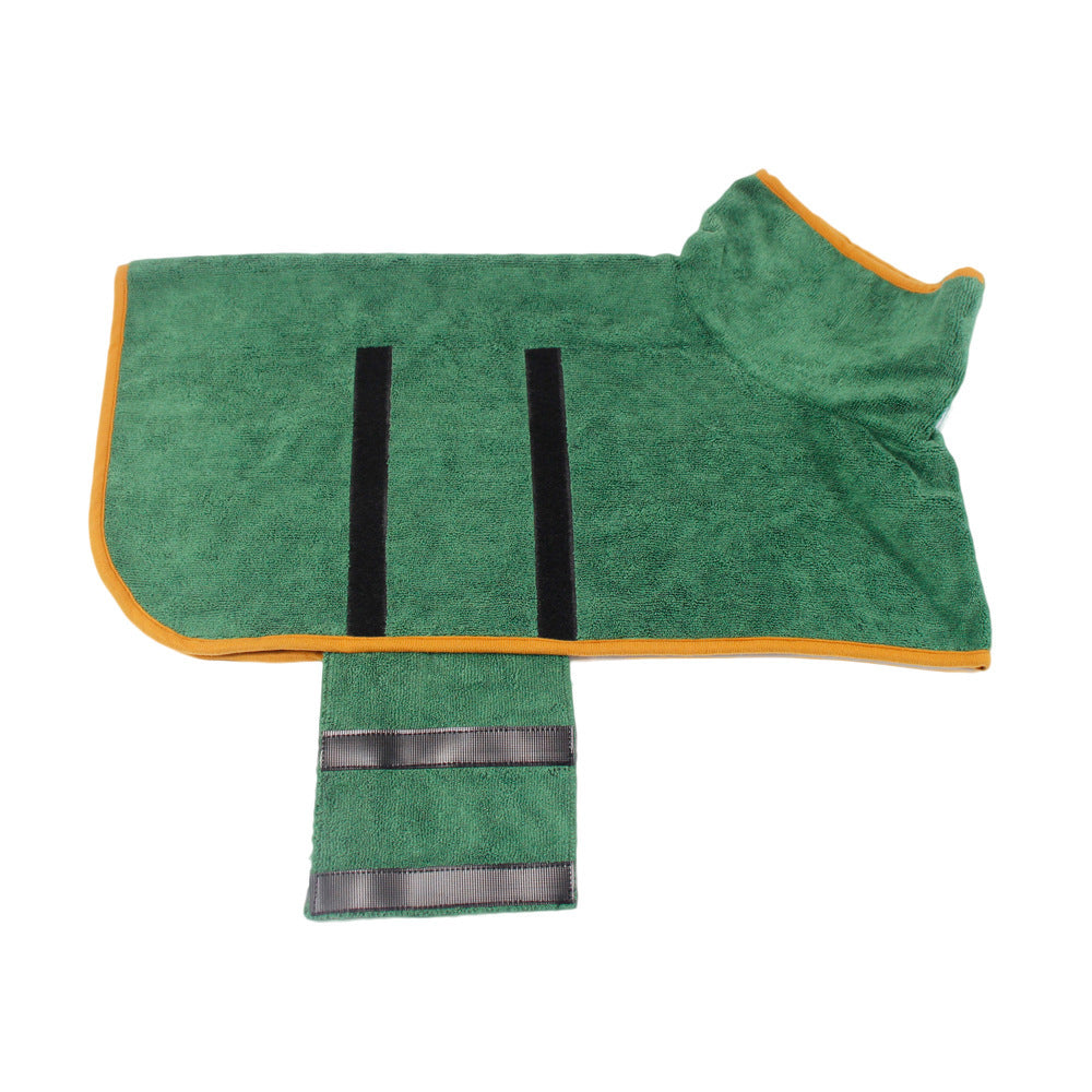 Absorbent Bathrobe With Waist-Wrapped Microfiber