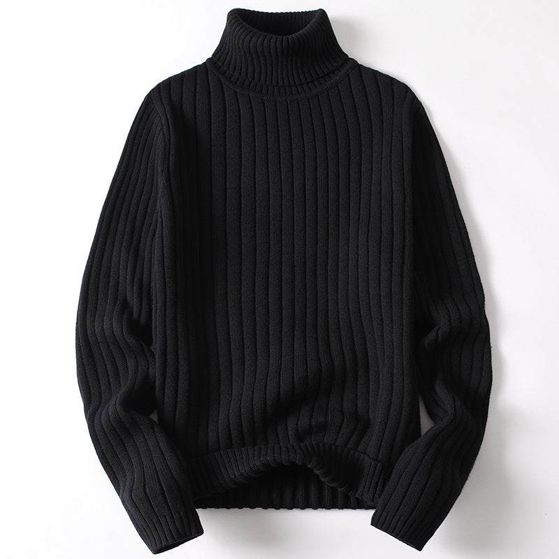 Turtleneck Sweater Men Women Ins Solid Striped