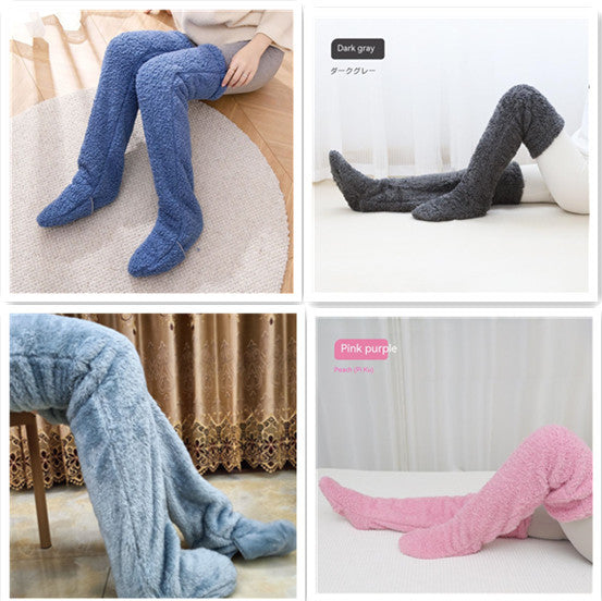 Over Knee High Fuzzy Socks Cold Leg
