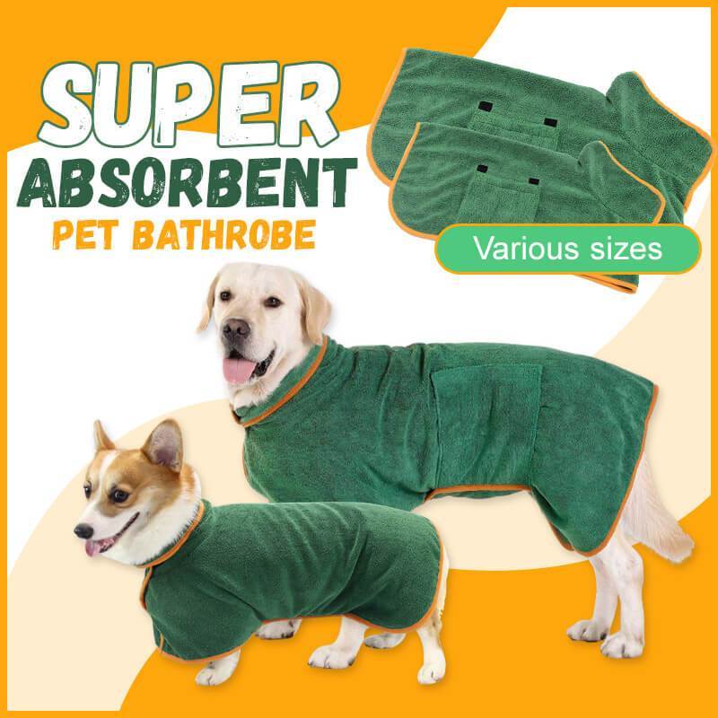 Absorbent Bathrobe With Waist-Wrapped Microfiber