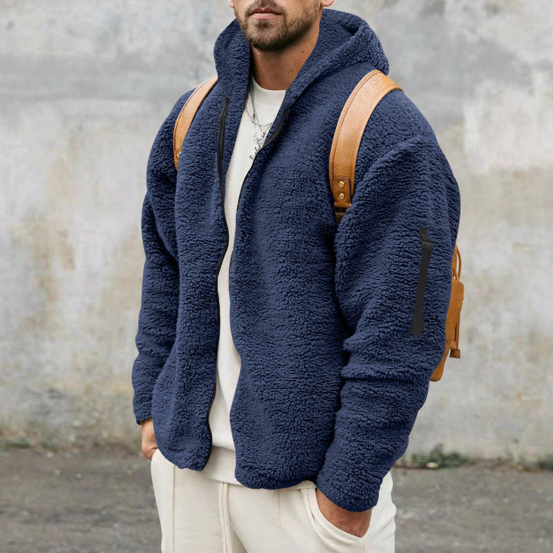 Jacket Men'S Autumn And Fleece -Sided Wear