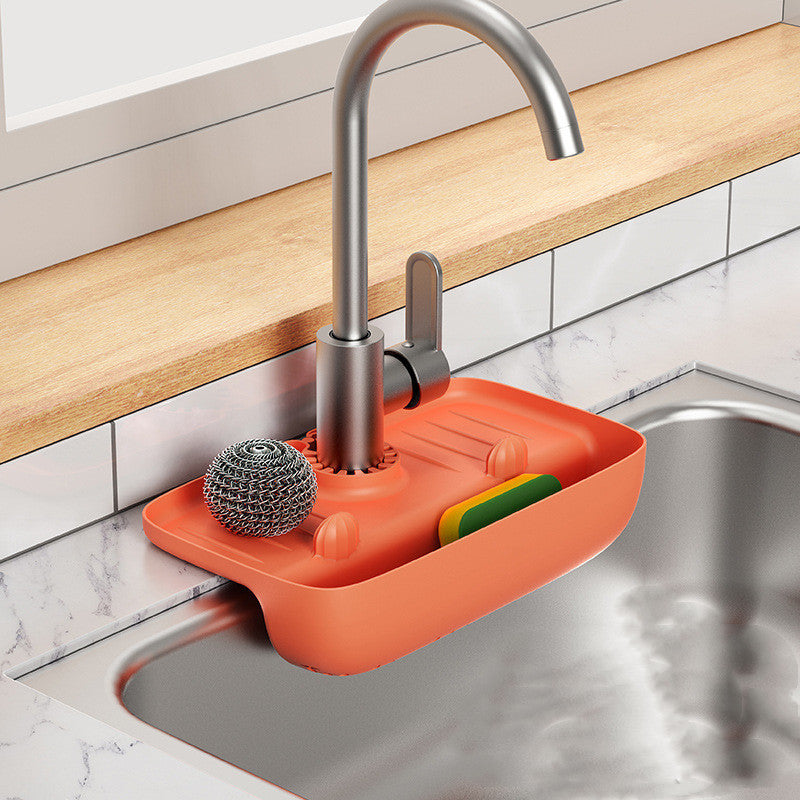 Anti-Skid Mat Kitchen Rag Sponge Wiping Drain